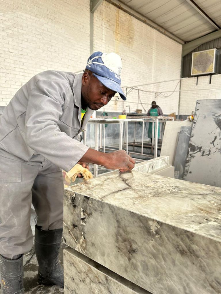 Trend Stone team working in factory