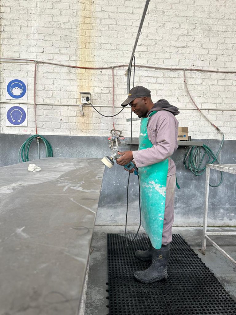 Trend Stone team working in factory