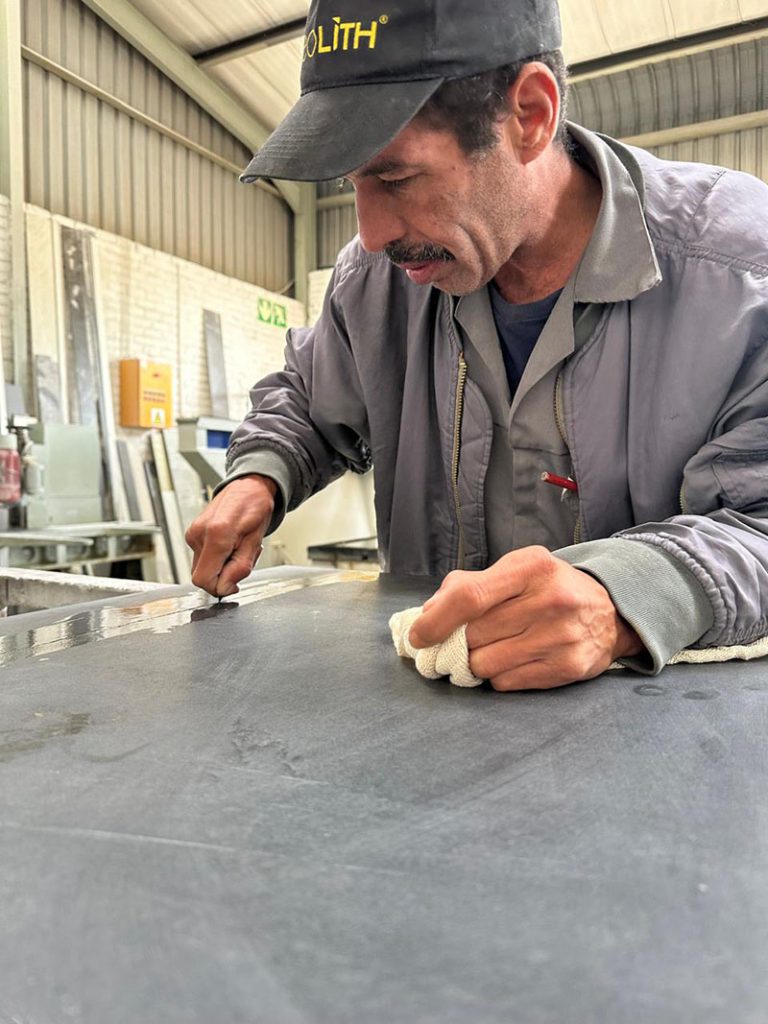 Trend Stone team working in factory