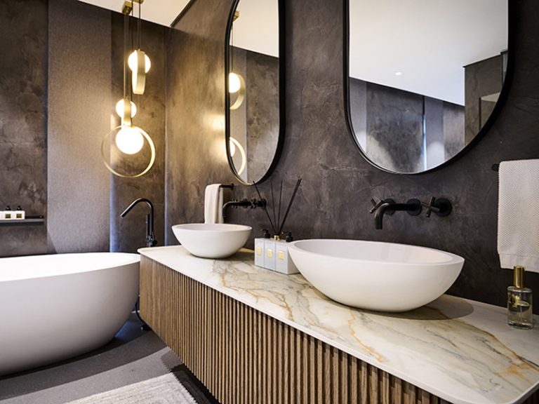 High-end bathroom stone work, bathroom vanity counter top by Trend Stone