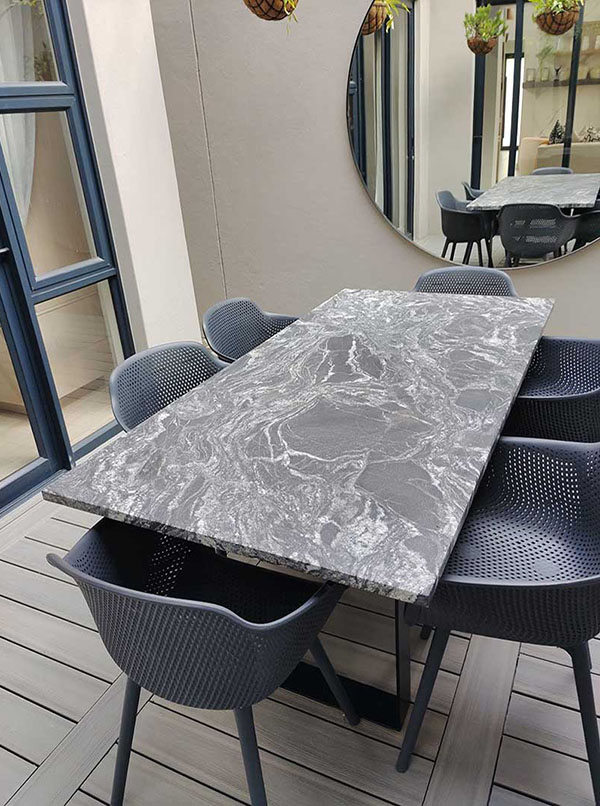 Stone outdoor entertainment table by Trend Stone